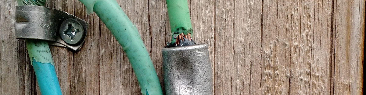 Exposed Exterior Wire that needs replacement